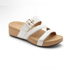 Vionic Pacific Rio Women's White Lizard Platform Sandals Size 9